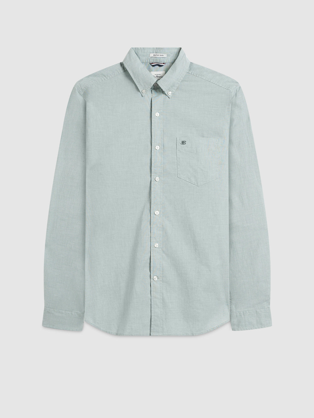 Green Ben Sherman Brighton Oxford Organic Green Shirts | 704695-IZC