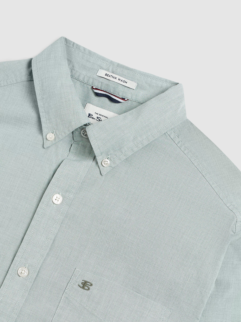 Green Ben Sherman Brighton Oxford Organic Green Shirts | 704695-IZC