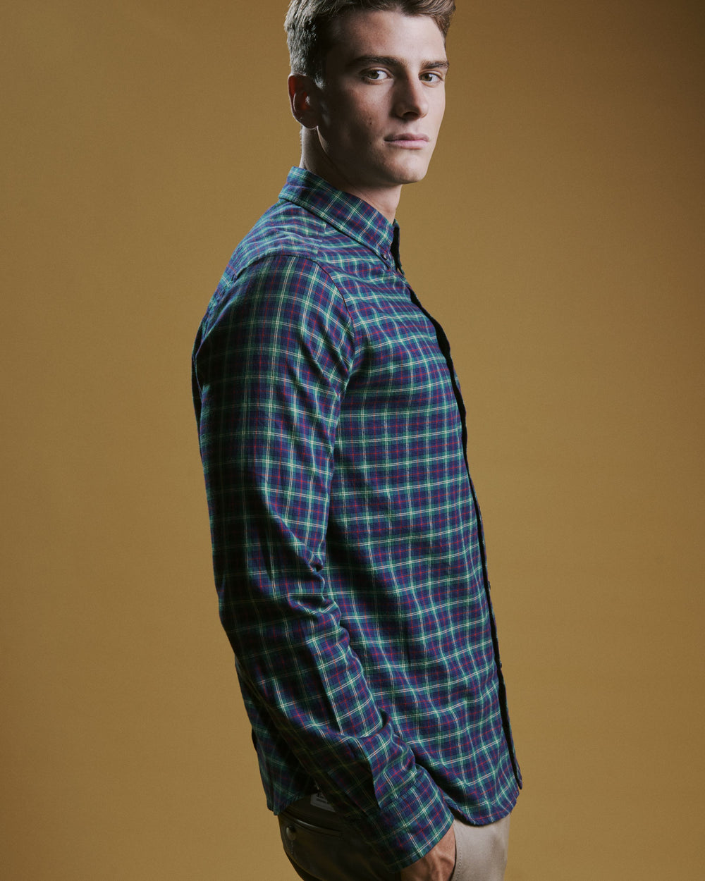 Green Ben Sherman House Tartan Twill Shirts | 410958-IJC