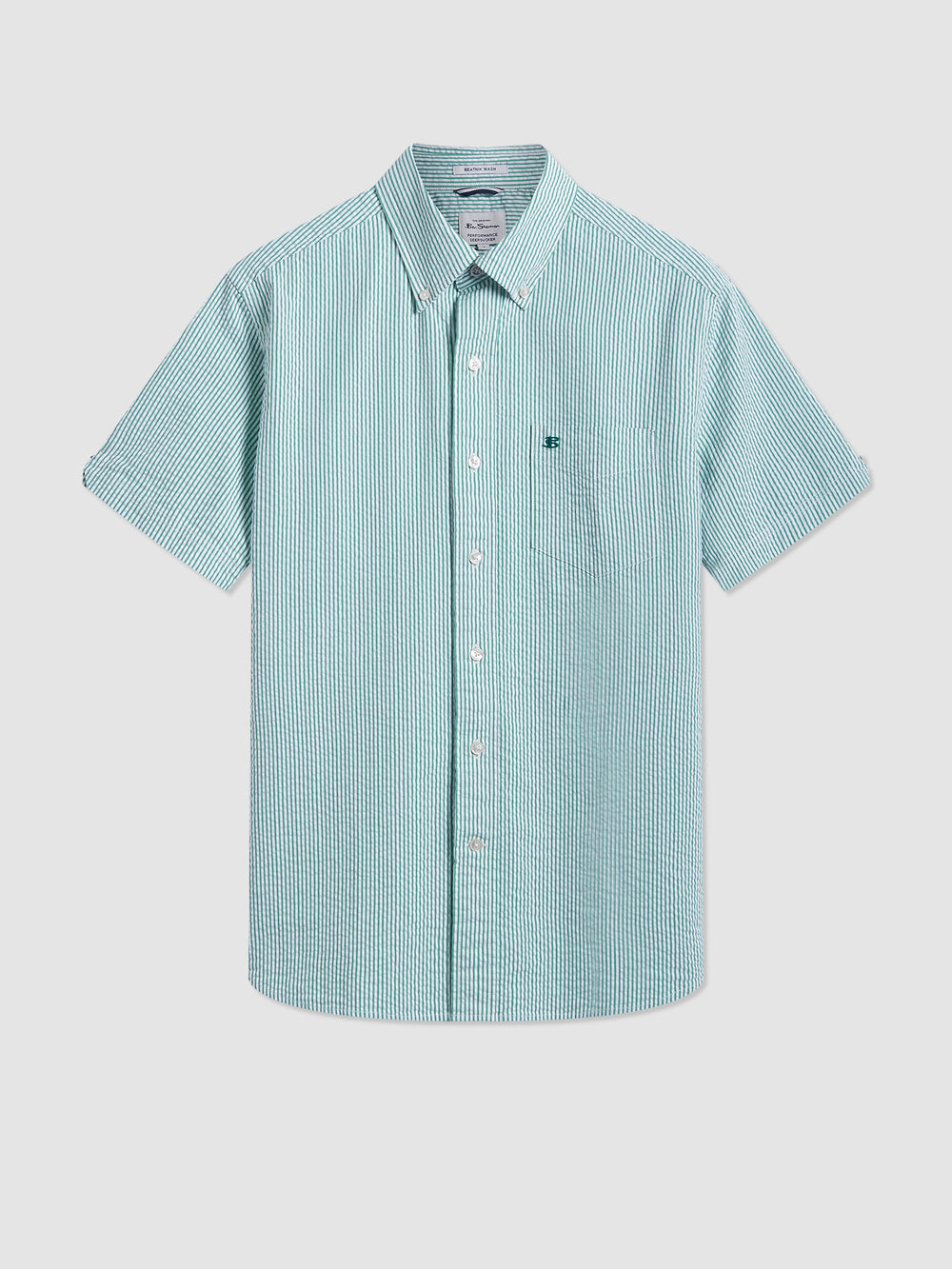 Green Ben Sherman Seersucker Bengal Stripe Shirts | 892730-BSP