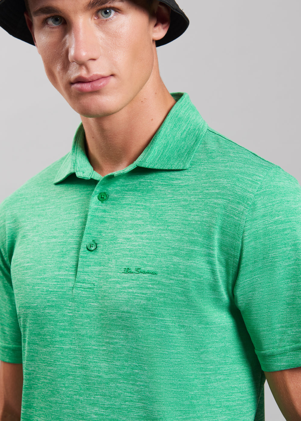 Green Ben Sherman Short Sleeve Polo Shirts | 297106-MDZ