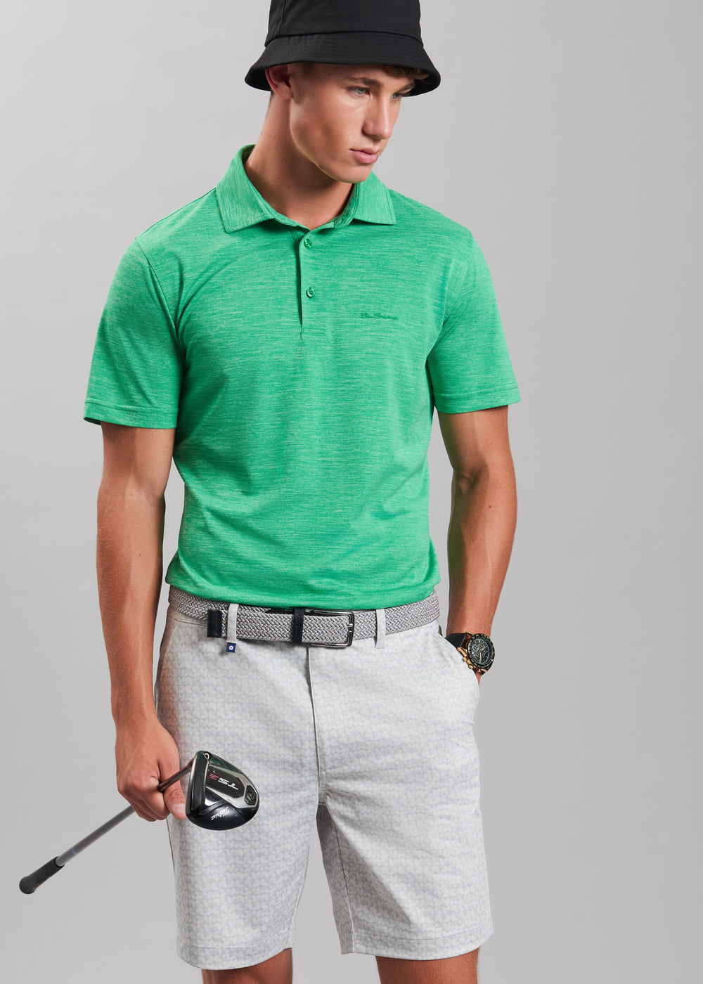 Green Ben Sherman Short Sleeve Polo Shirts | 297106-MDZ