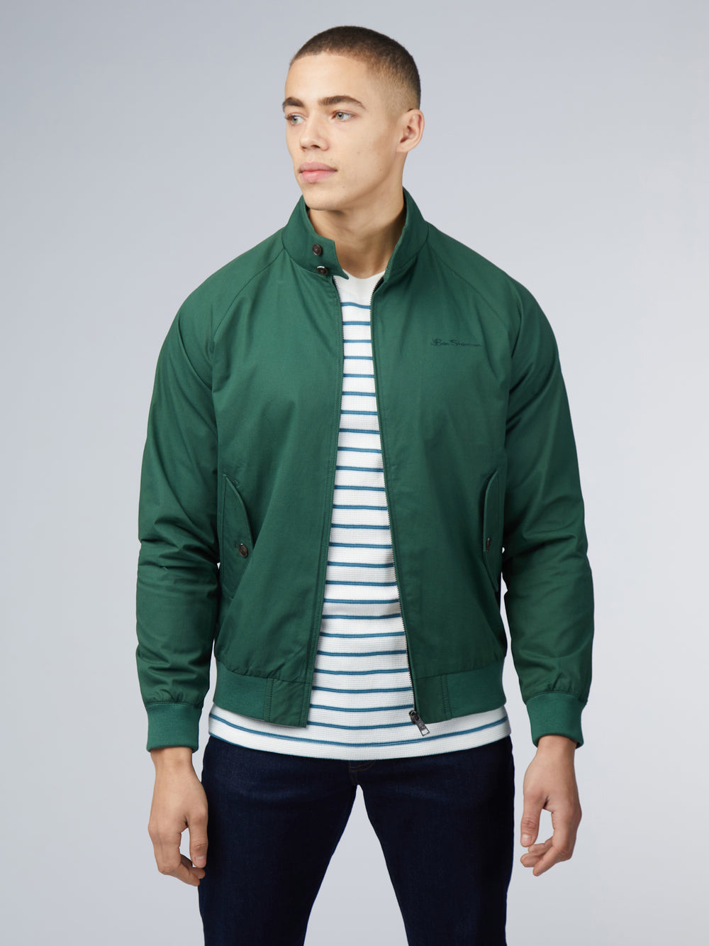 Green Ben Sherman Signature Harrington Jackets | 931475-PUD