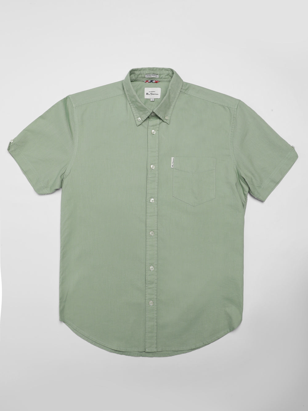 Green Ben Sherman Signature Short Sleeve Oxford Shirts | 195028-DOT