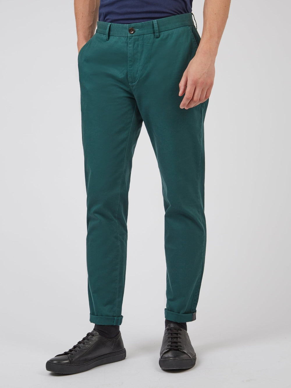 Green Ben Sherman Signature Slim Stretch Chino Pants | 782591-KMA