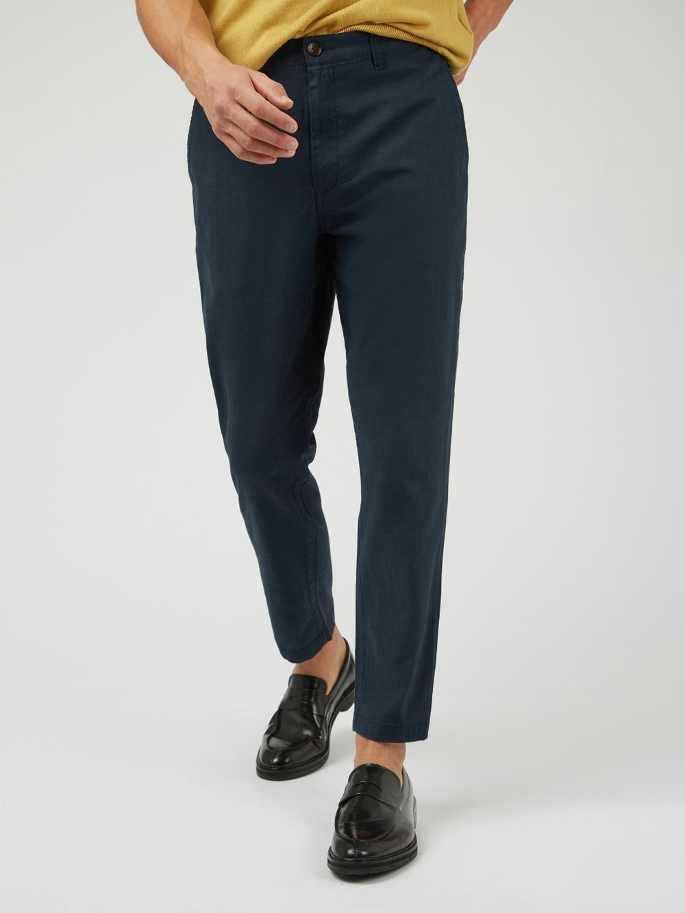 Green Ben Sherman Signature Slim Taper Linen Pants | 476038-XFD