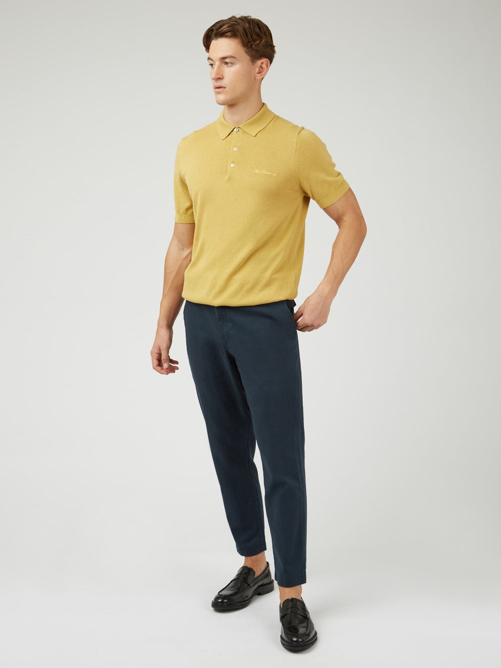 Green Ben Sherman Signature Slim Taper Linen Pants | 476038-XFD