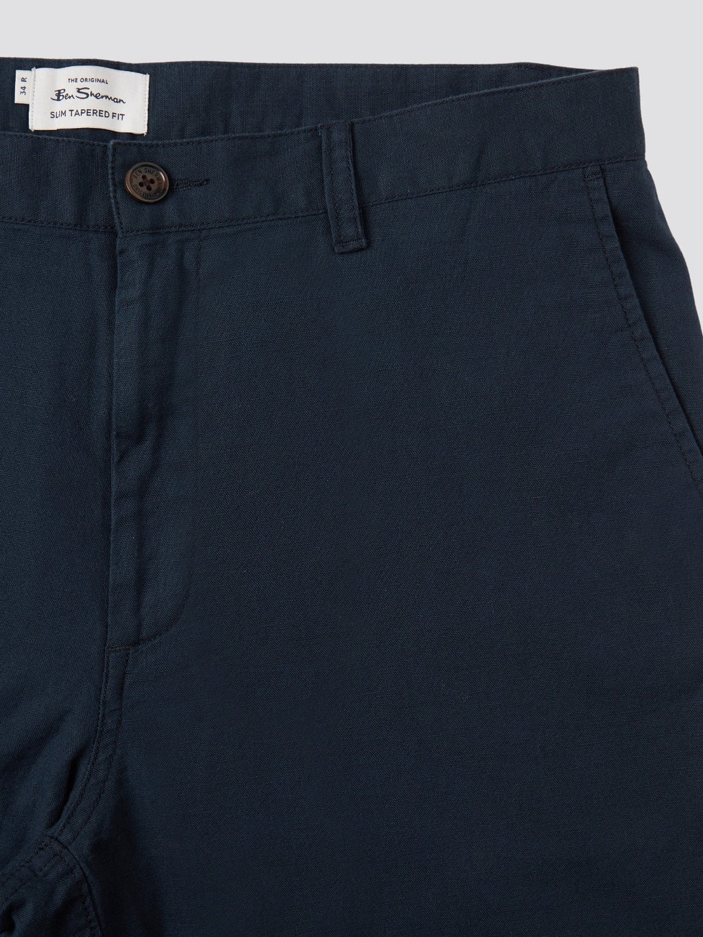 Green Ben Sherman Signature Slim Taper Linen Pants | 476038-XFD