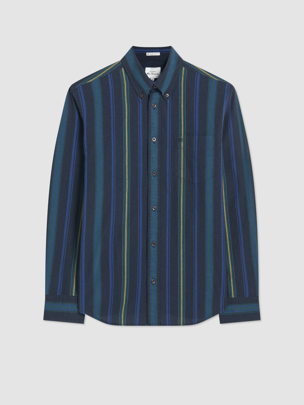 Green Ben Sherman Signature Striped Oxford Shirts | 413759-AJL