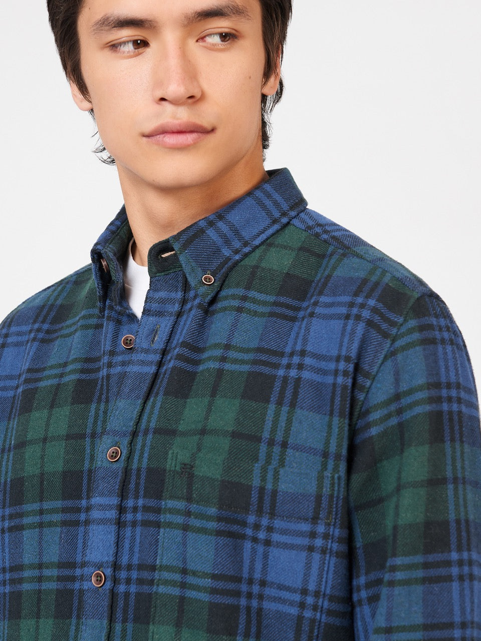 Green Ben Sherman Signature Tartan Check Shirts | 816792-OWH