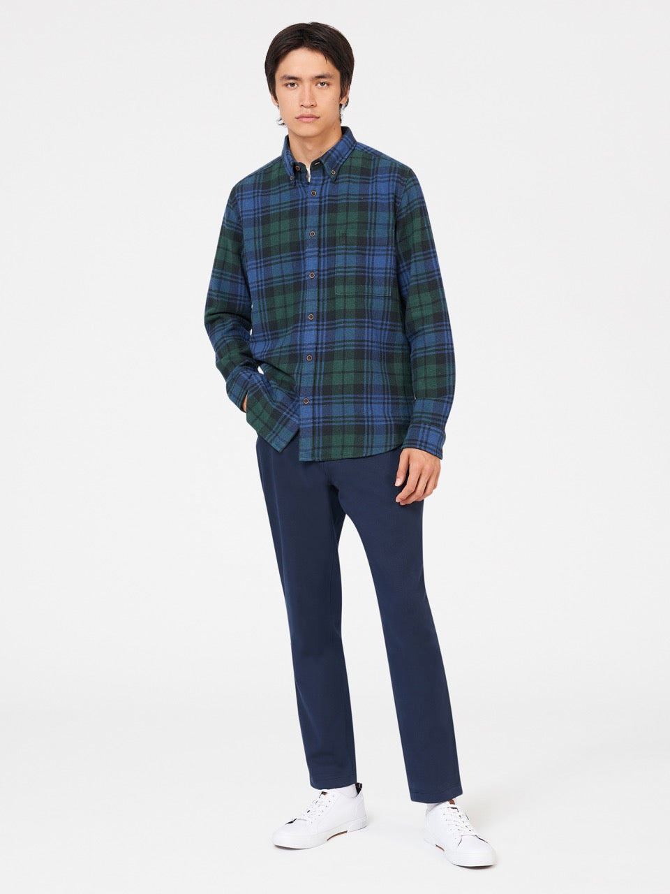 Green Ben Sherman Signature Tartan Check Shirts | 816792-OWH