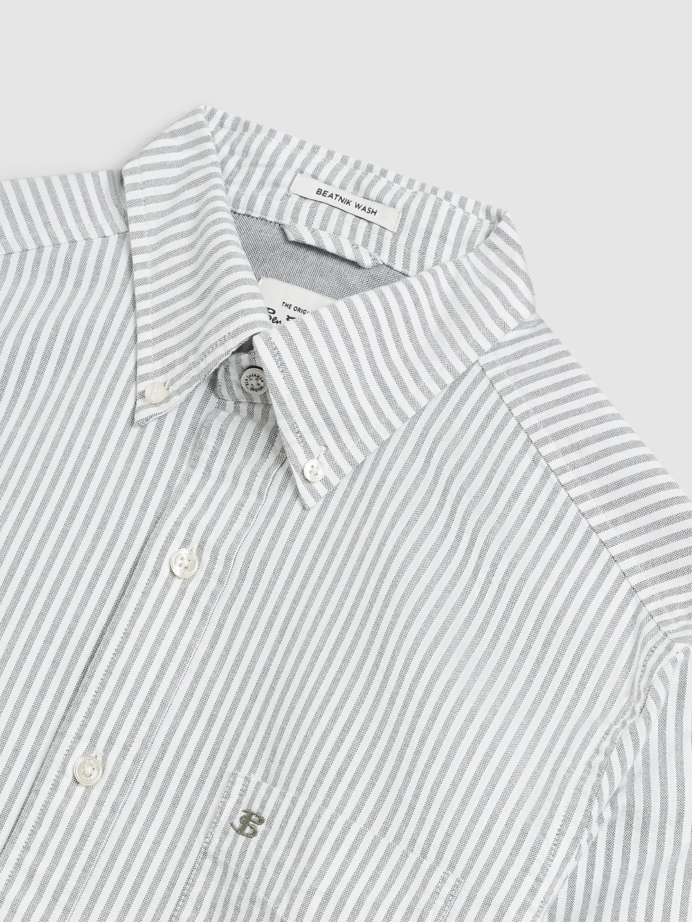 Green Stripes Ben Sherman Brighton Oxford Organic Stripe Green Bengal Stripe Shirts | 814629-MTQ