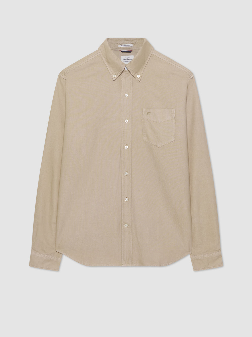 Grey Ben Sherman Beatnik Oxford Garment Dye Shirts | 847025-QGH