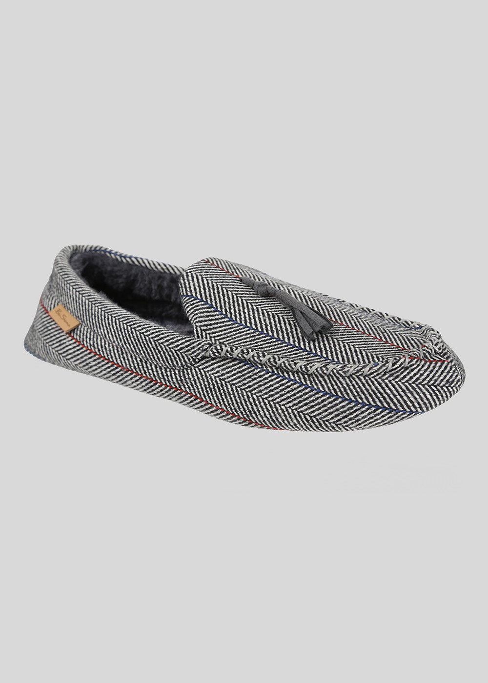 Grey Ben Sherman Cliveden House Moccasin Slipper | 072534-FAO