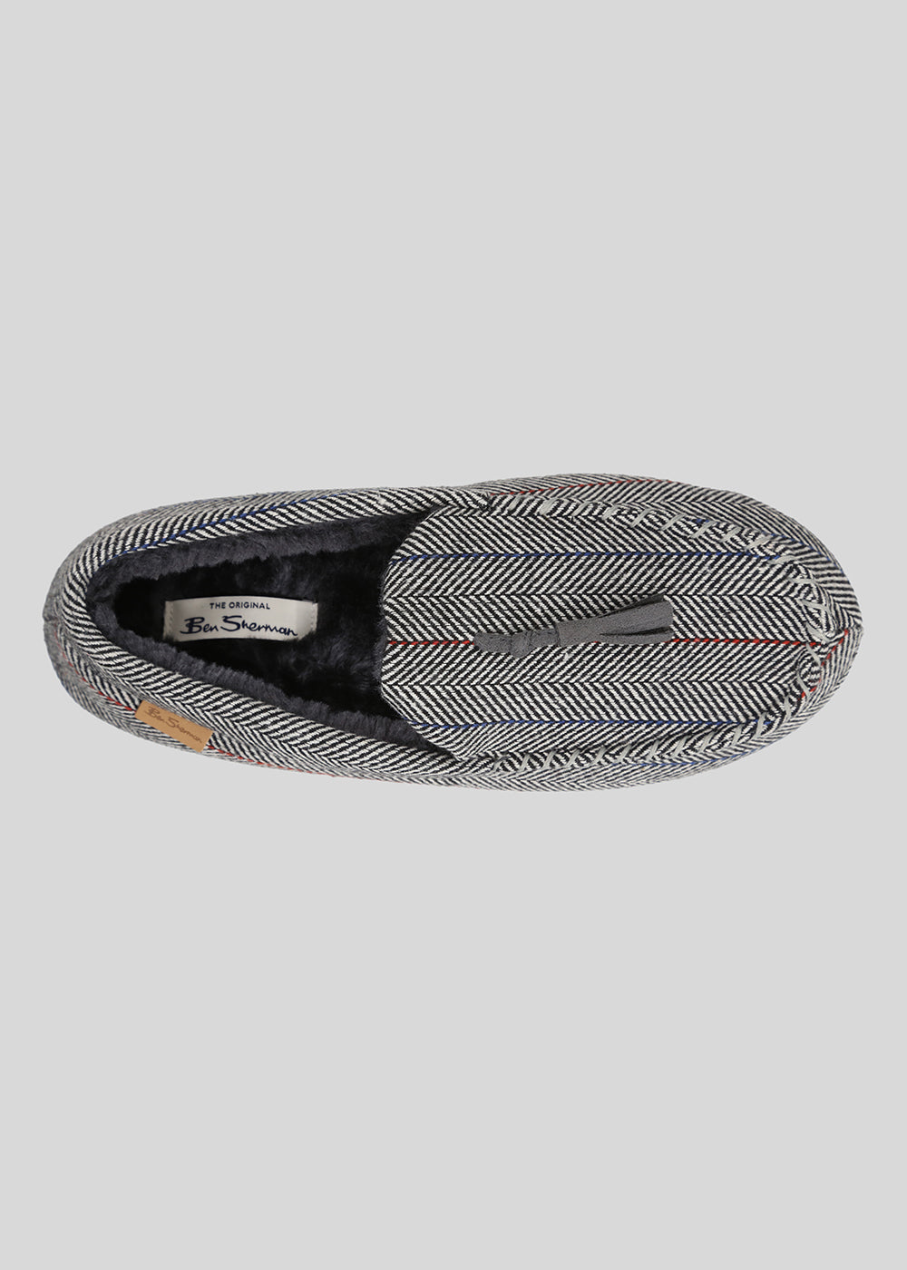 Grey Ben Sherman Cliveden House Moccasin Slipper | 072534-FAO