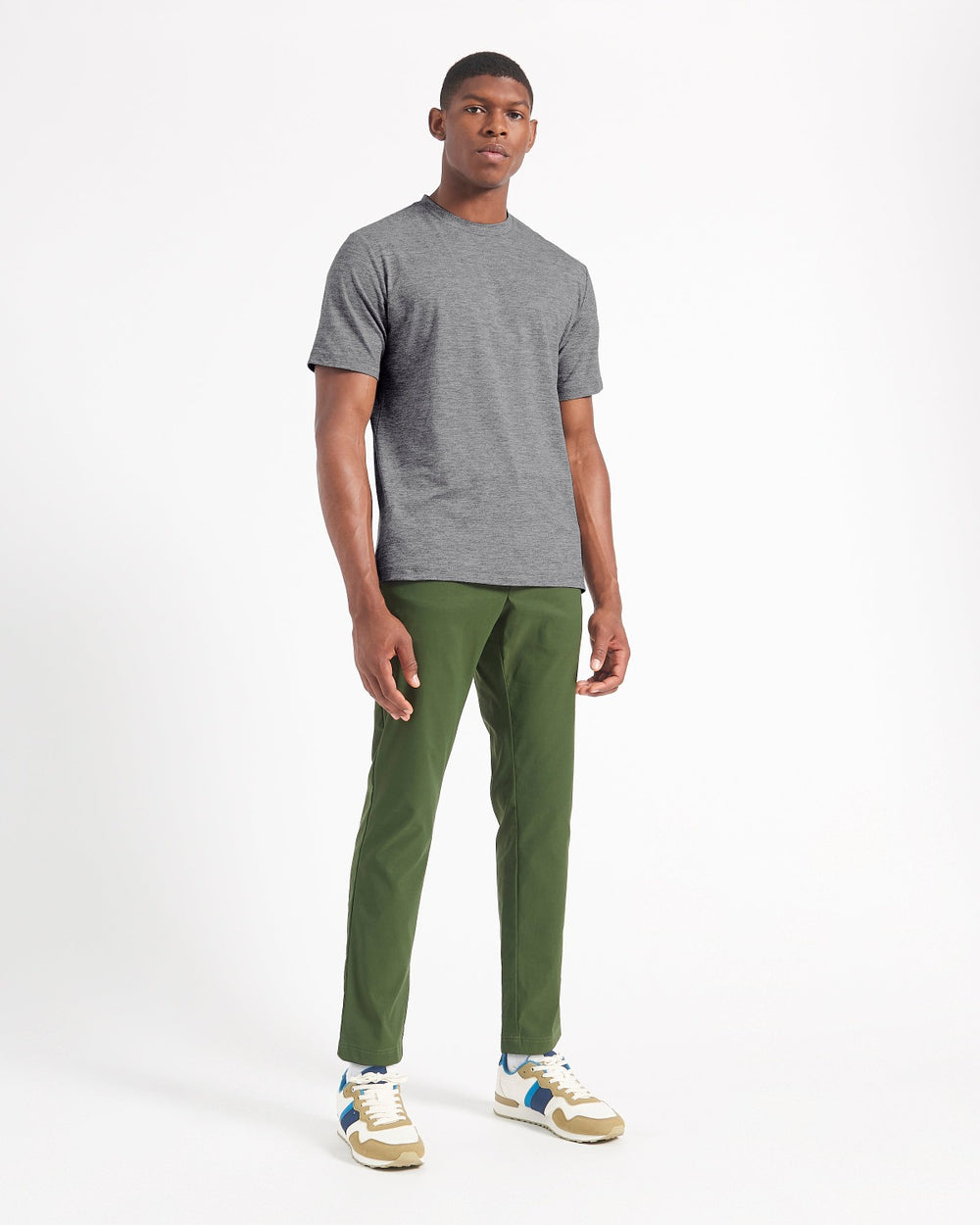 Grey Ben Sherman Performance Stretch Marl T-Shirt | 653418-USC