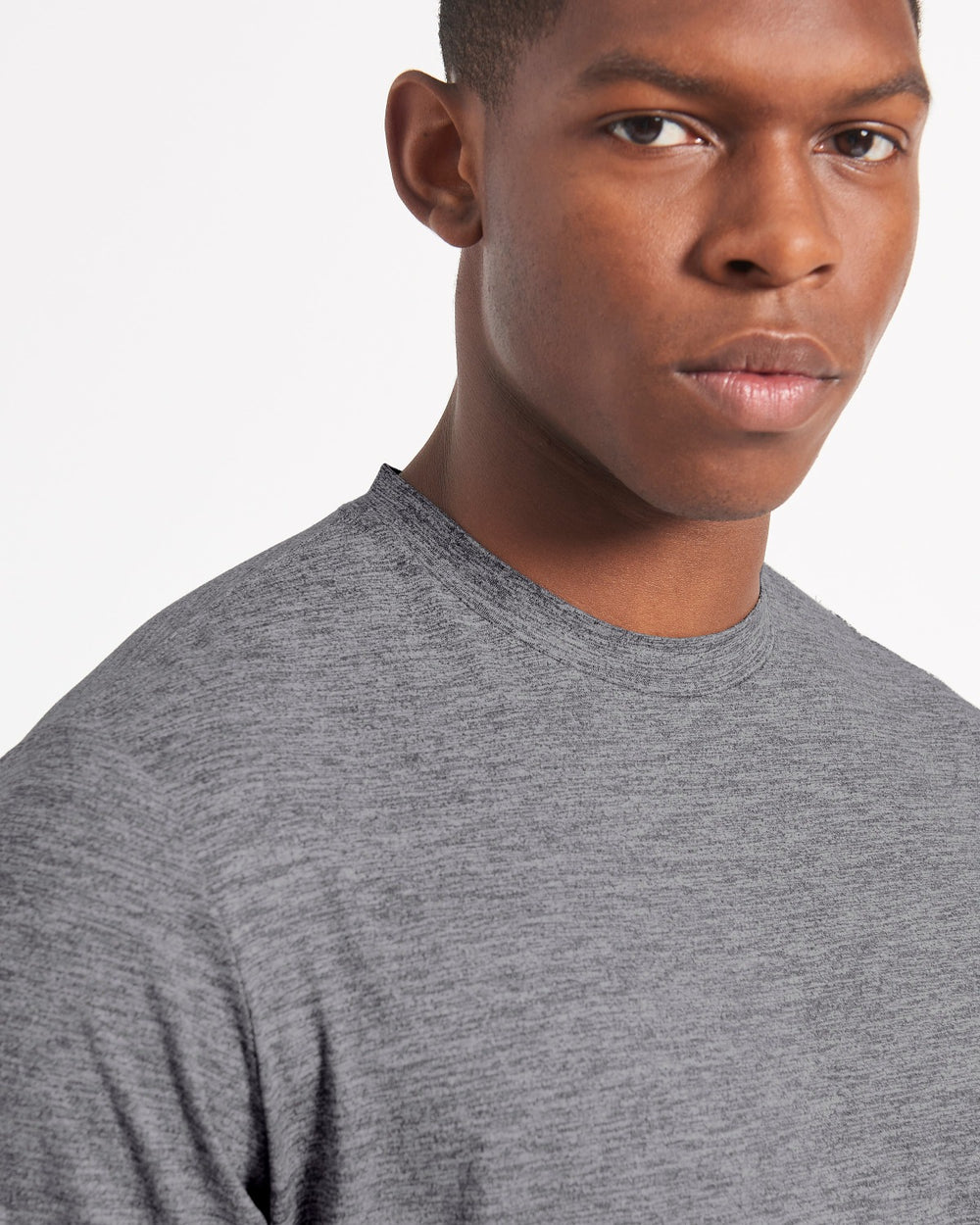 Grey Ben Sherman Performance Stretch Marl T-Shirt | 653418-USC