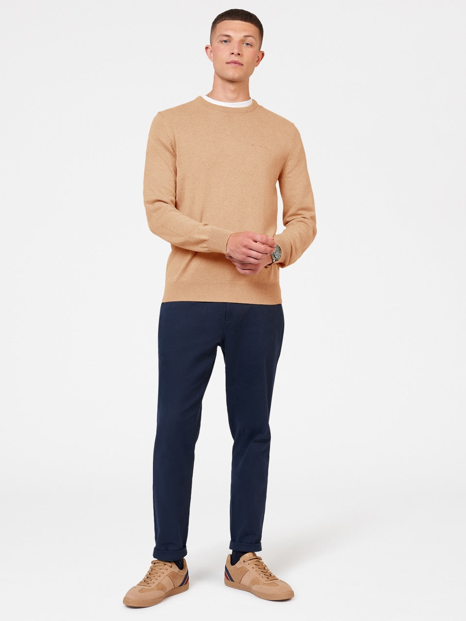 Grey Ben Sherman Signature Crewneck Knitwear | 047658-UDS