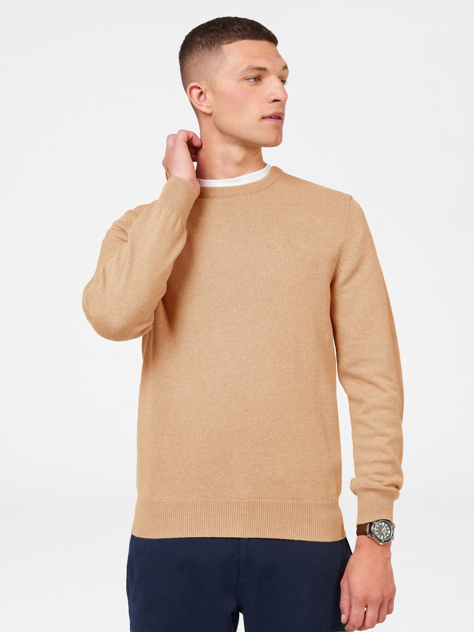 Grey Ben Sherman Signature Crewneck Knitwear | 047658-UDS