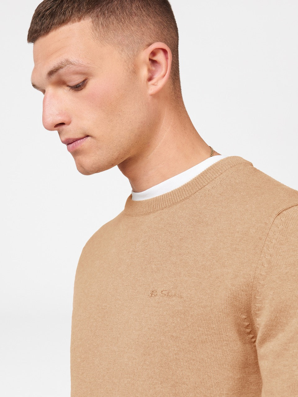 Grey Ben Sherman Signature Crewneck Knitwear | 047658-UDS