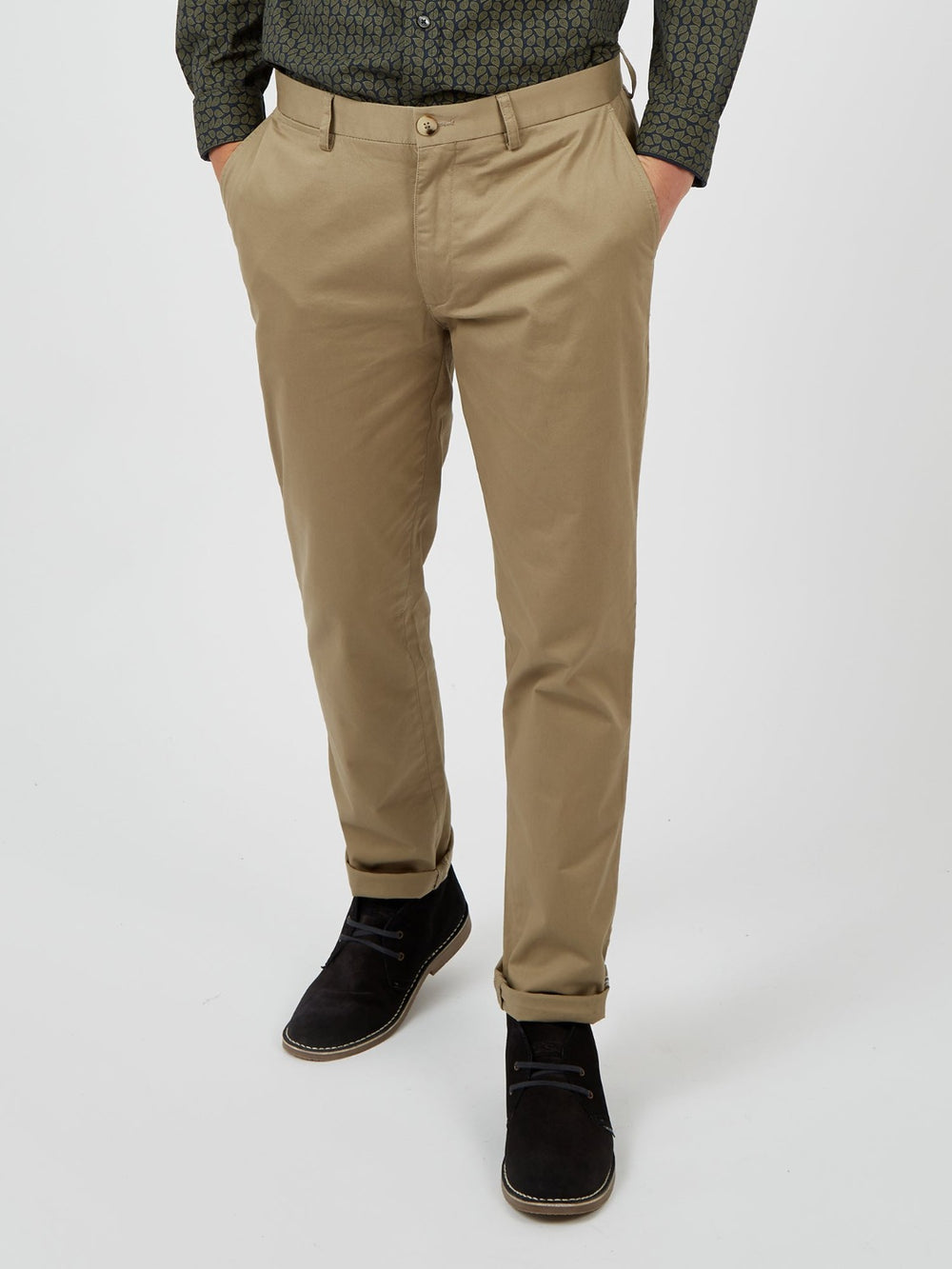 Grey Ben Sherman Signature Slim Stretch Chino Pants | 038159-HIV