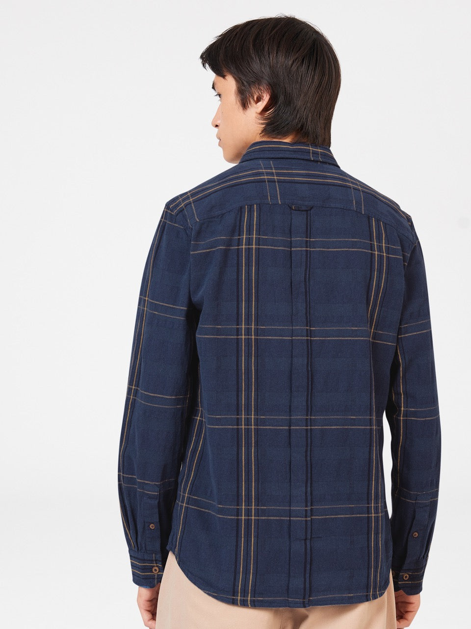 Indigo Ben Sherman B by Ben Sherman Indigo Check Shirts | 902538-ZBK