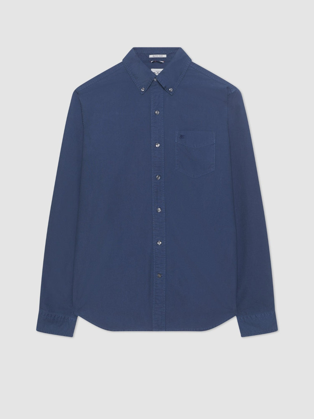 Indigo Ben Sherman Beatnik Oxford Garment Dye Shirts | 953107-PBF