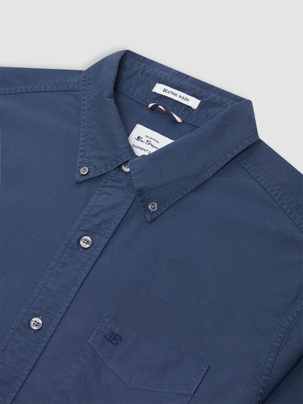 Indigo Ben Sherman Beatnik Oxford Garment Dye Shirts | 953107-PBF