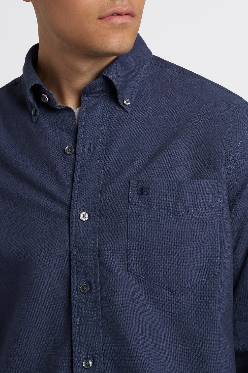 Indigo Ben Sherman Beatnik Oxford Garment Dye Shirts | 953107-PBF