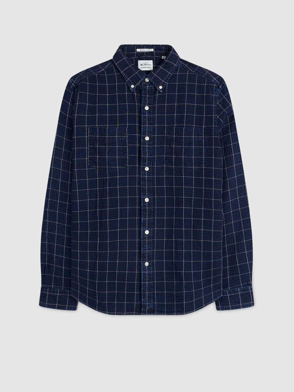 Indigo Ben Sherman Dalston Blues Beatnik Shirts | 341687-ZNU