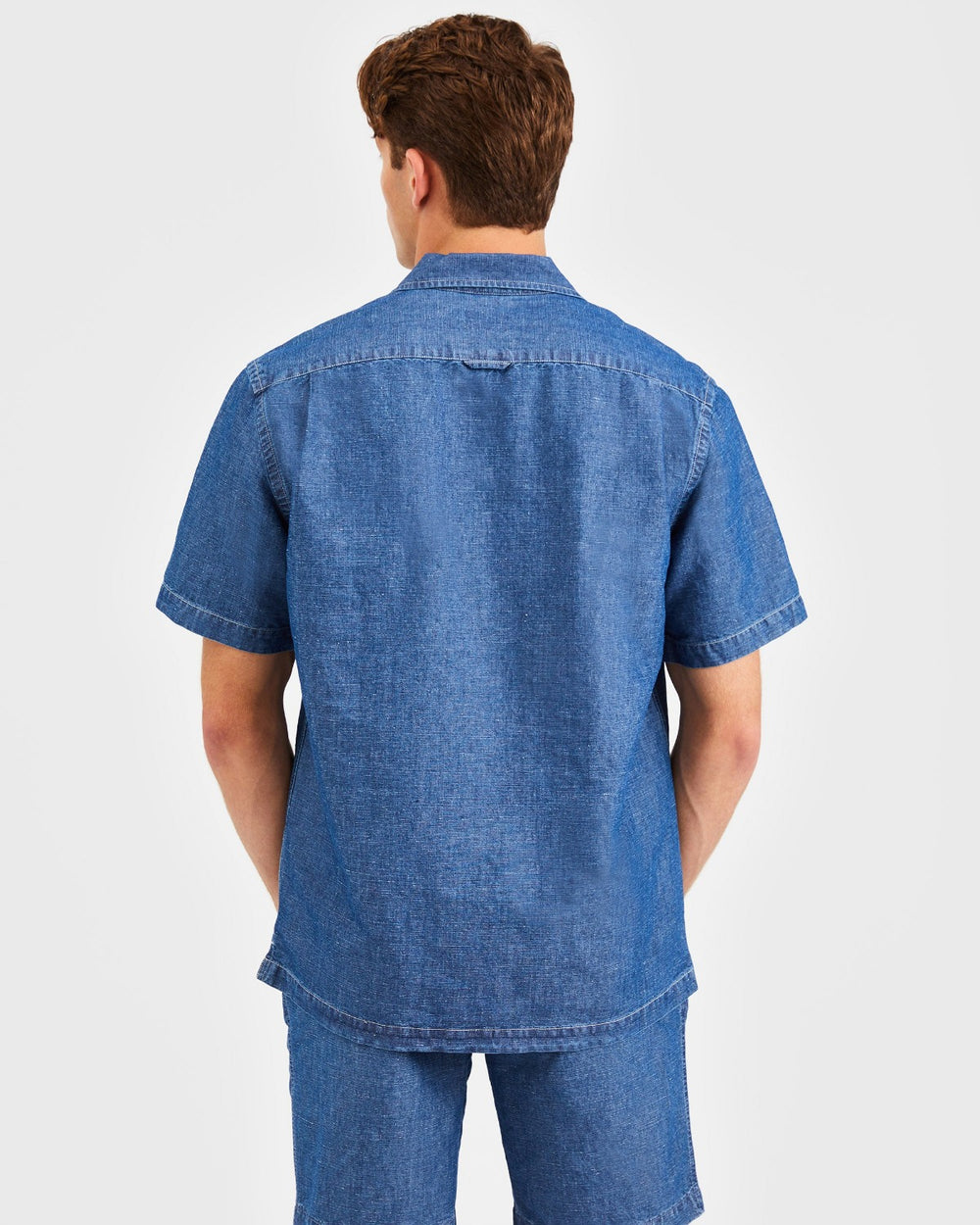 Indigo Ben Sherman Hastings Garment Dye Chambray Shirts | 203467-BWZ