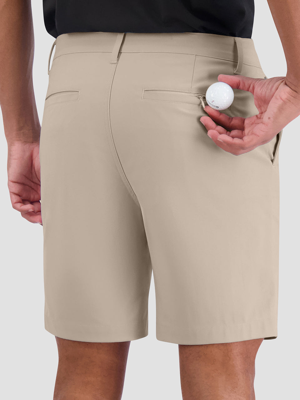 Khaki Ben Sherman 4Way Stretch Tech Shorts | 514309-FCQ