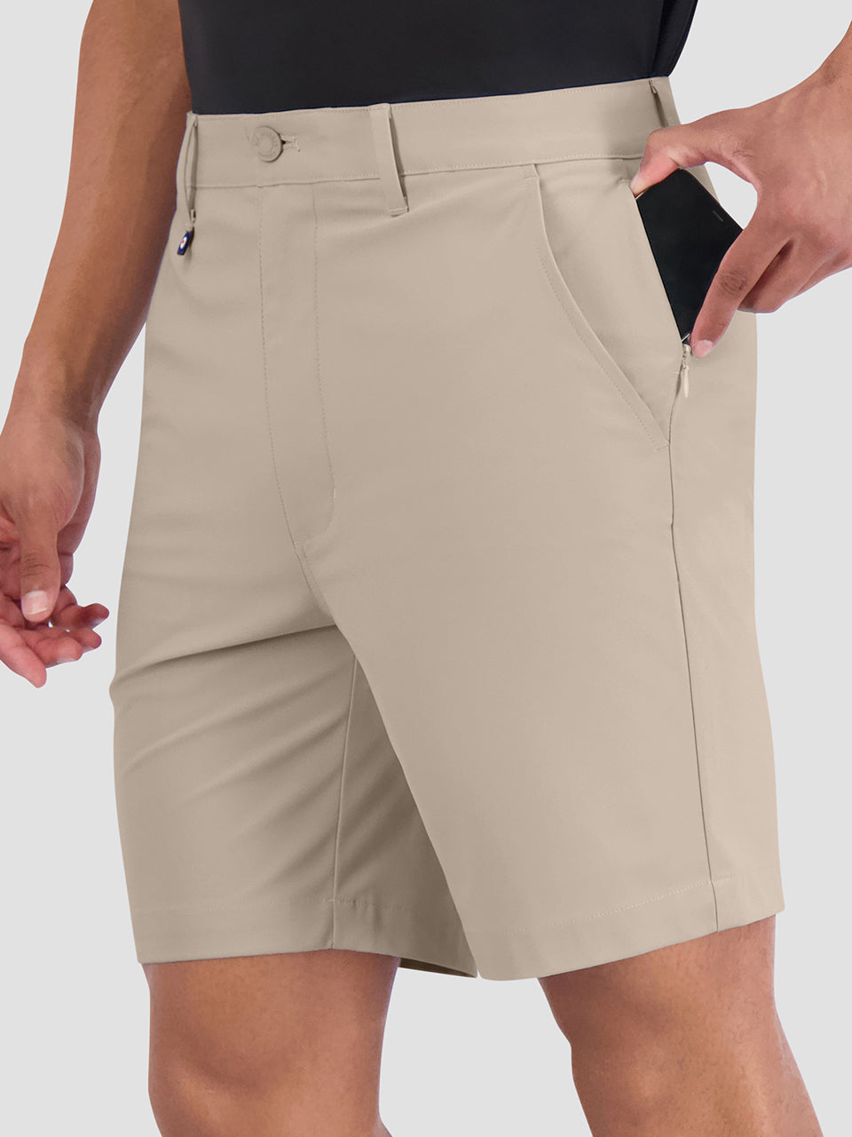 Khaki Ben Sherman 4Way Stretch Tech Shorts | 514309-FCQ