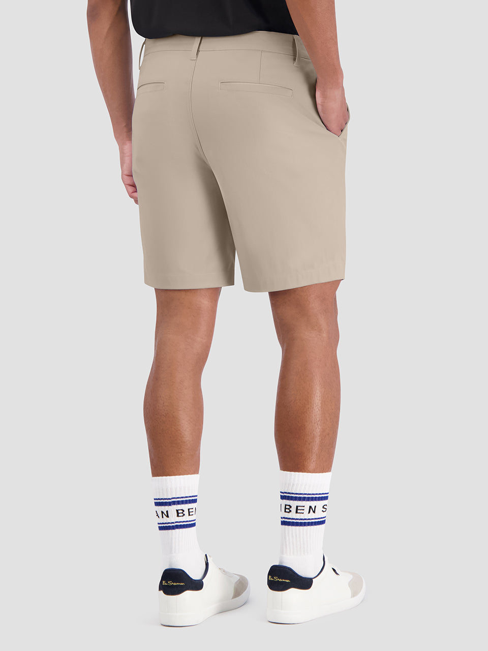 Khaki Ben Sherman 4Way Stretch Tech Shorts | 514309-FCQ