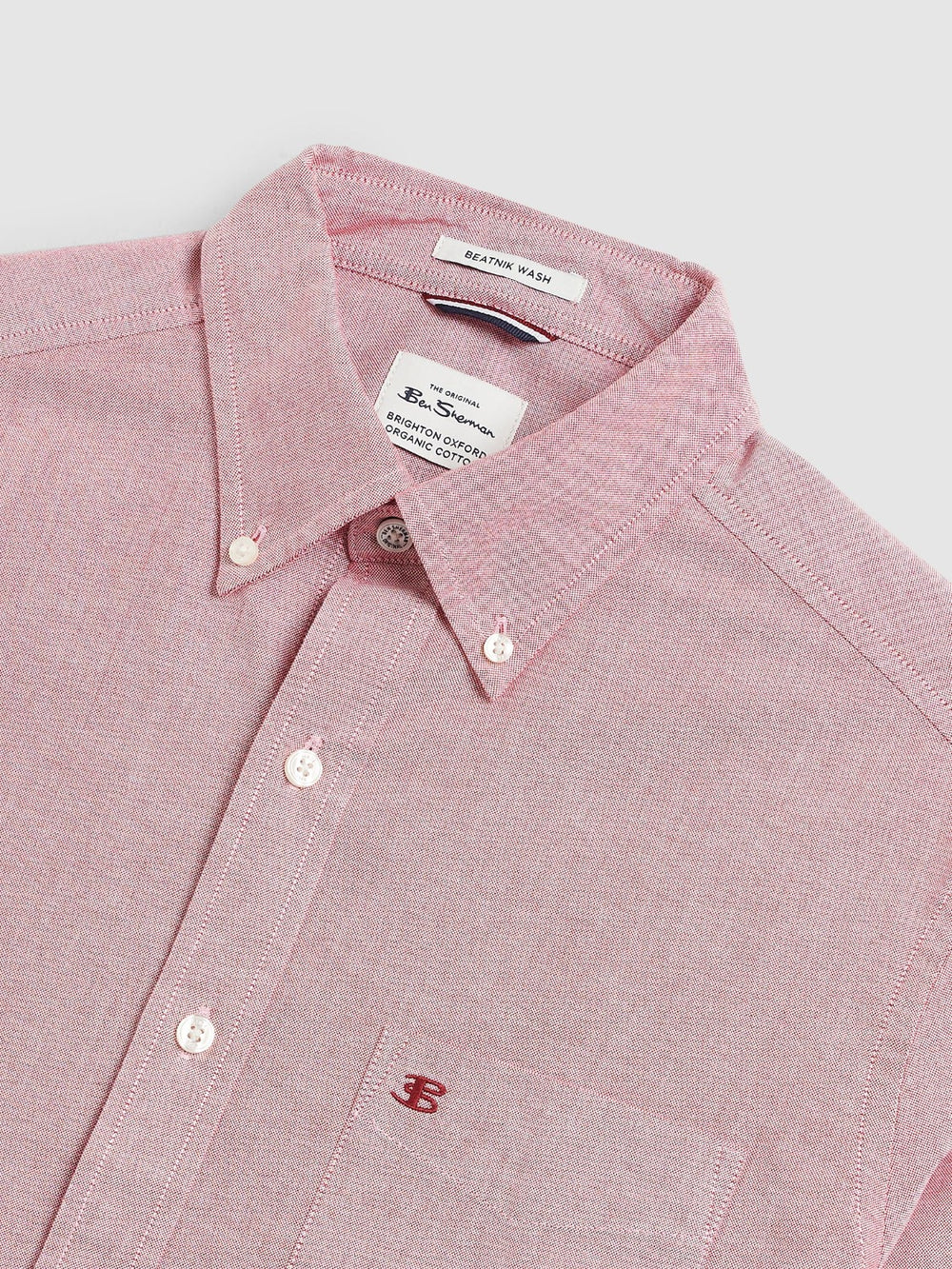 Light Red Ben Sherman Brighton Oxford Organic Shirts | 547926-WQB