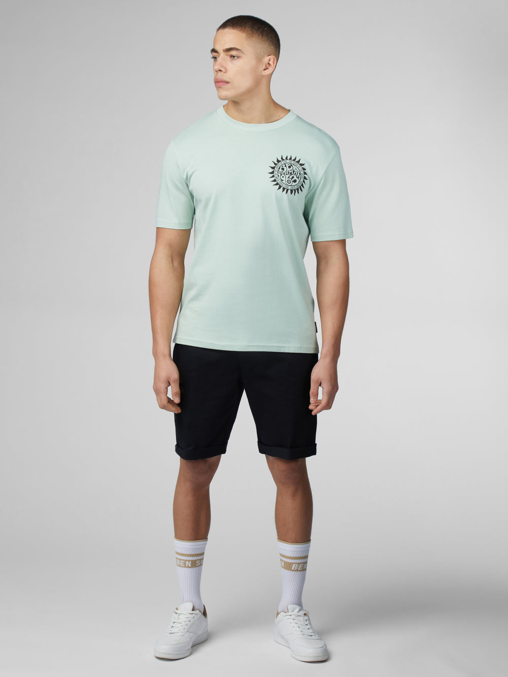 Mint Ben Sherman B by Ben Sherman Festival Poster T-Shirt | 368470-ZCU