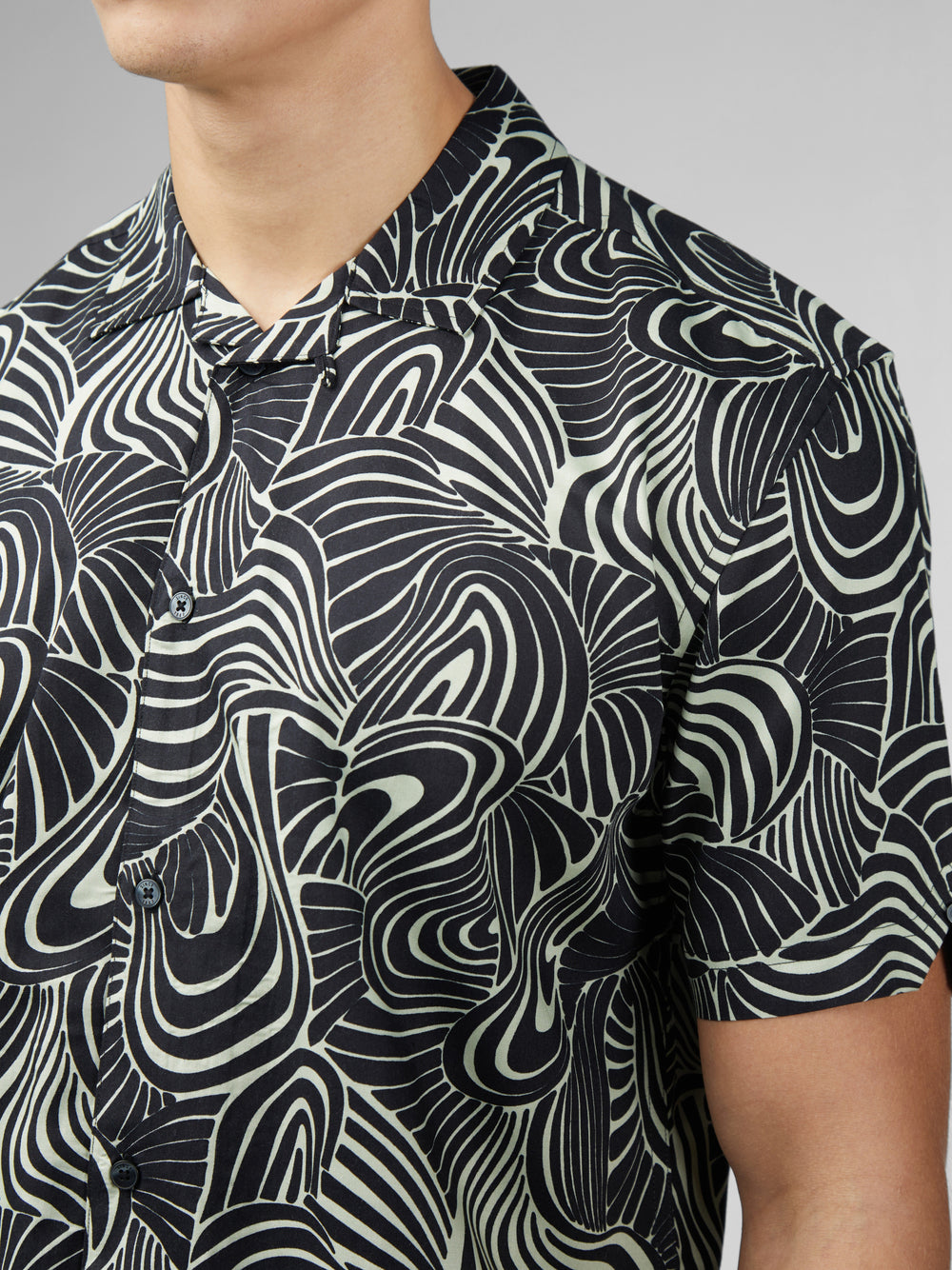 Mint Ben Sherman B by Ben Sherman Psychedelic Swirl Print Shirts | 219367-VIP