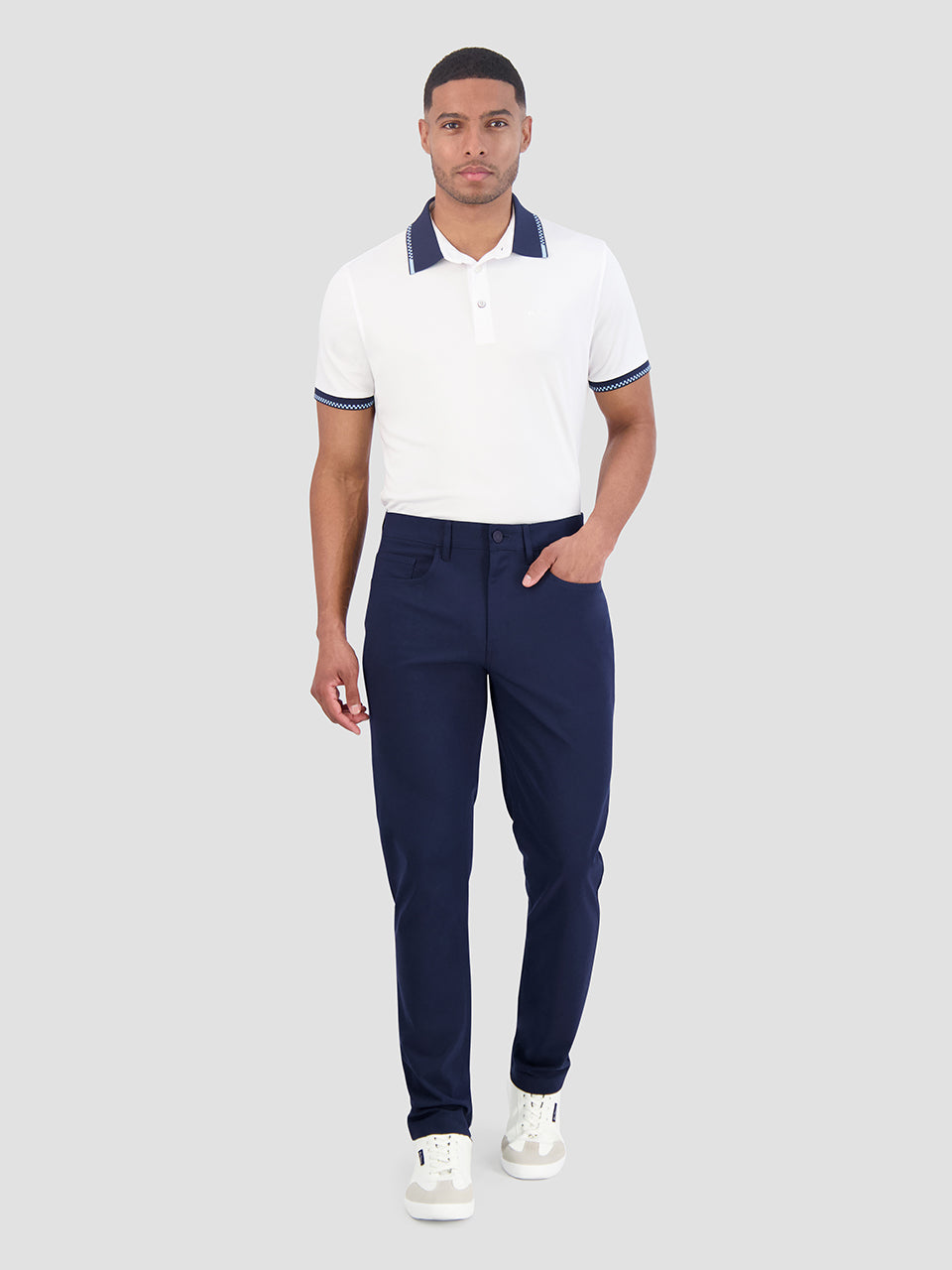 Navy Ben Sherman 4Way Stretch Tech Long Pants | 816925-AJF