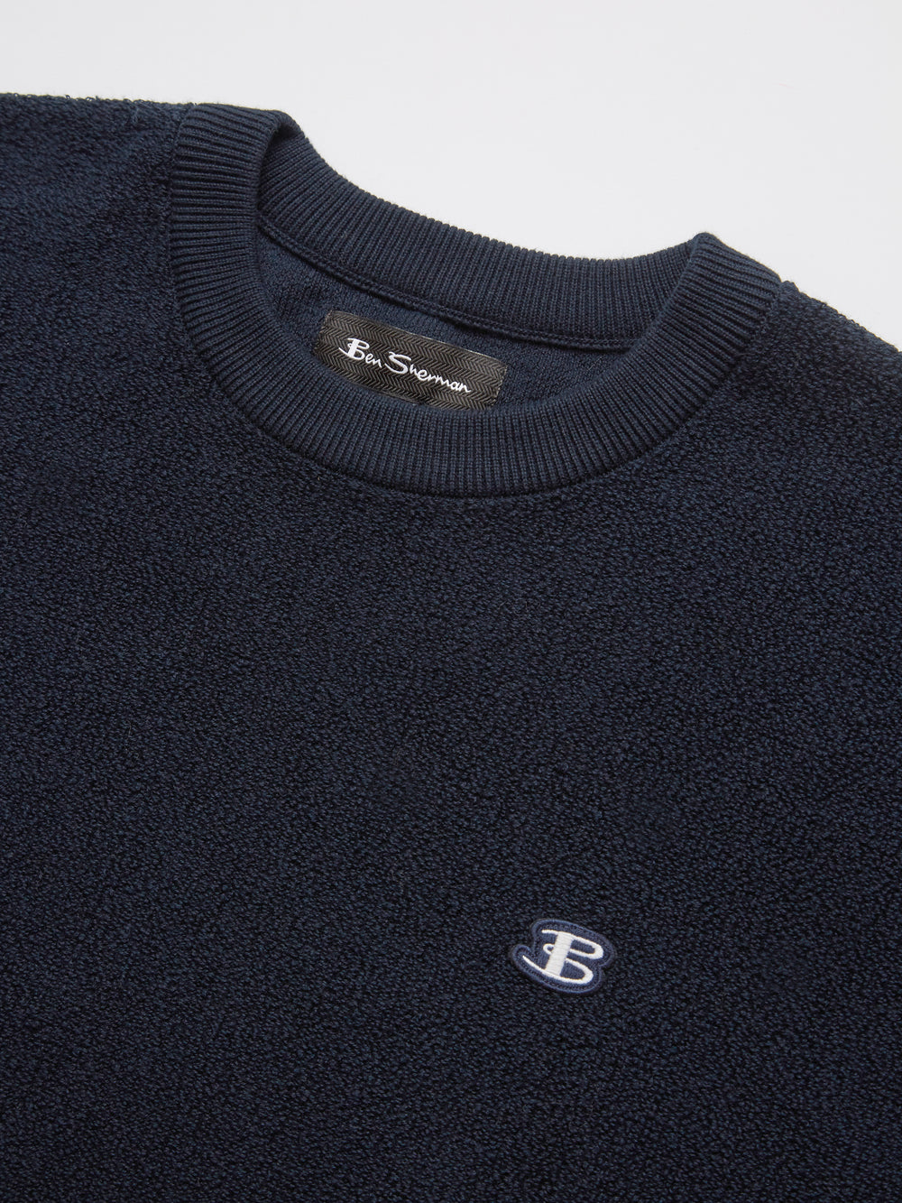 Navy Ben Sherman B by Ben Sherman Crewneck Knitwear | 764528-BPG