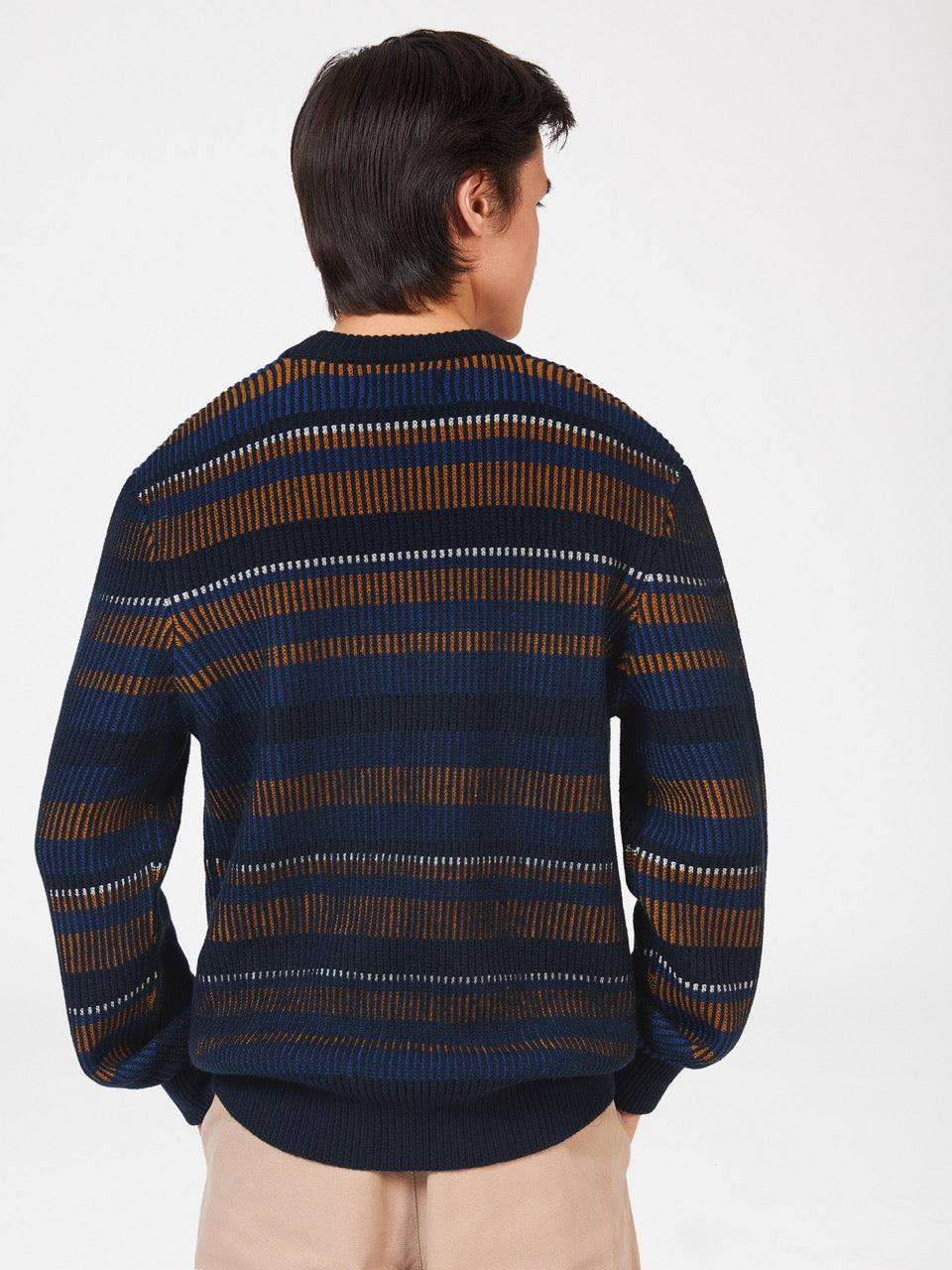 Navy Ben Sherman B by Ben Sherman Stripe Knitwear | 437510-MTH