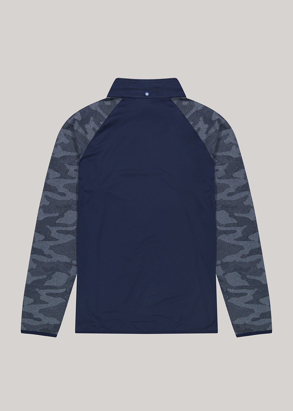 Navy Ben Sherman Camo Jacq. Sleeve Quarter Zip Jackets | 513724-ZTV