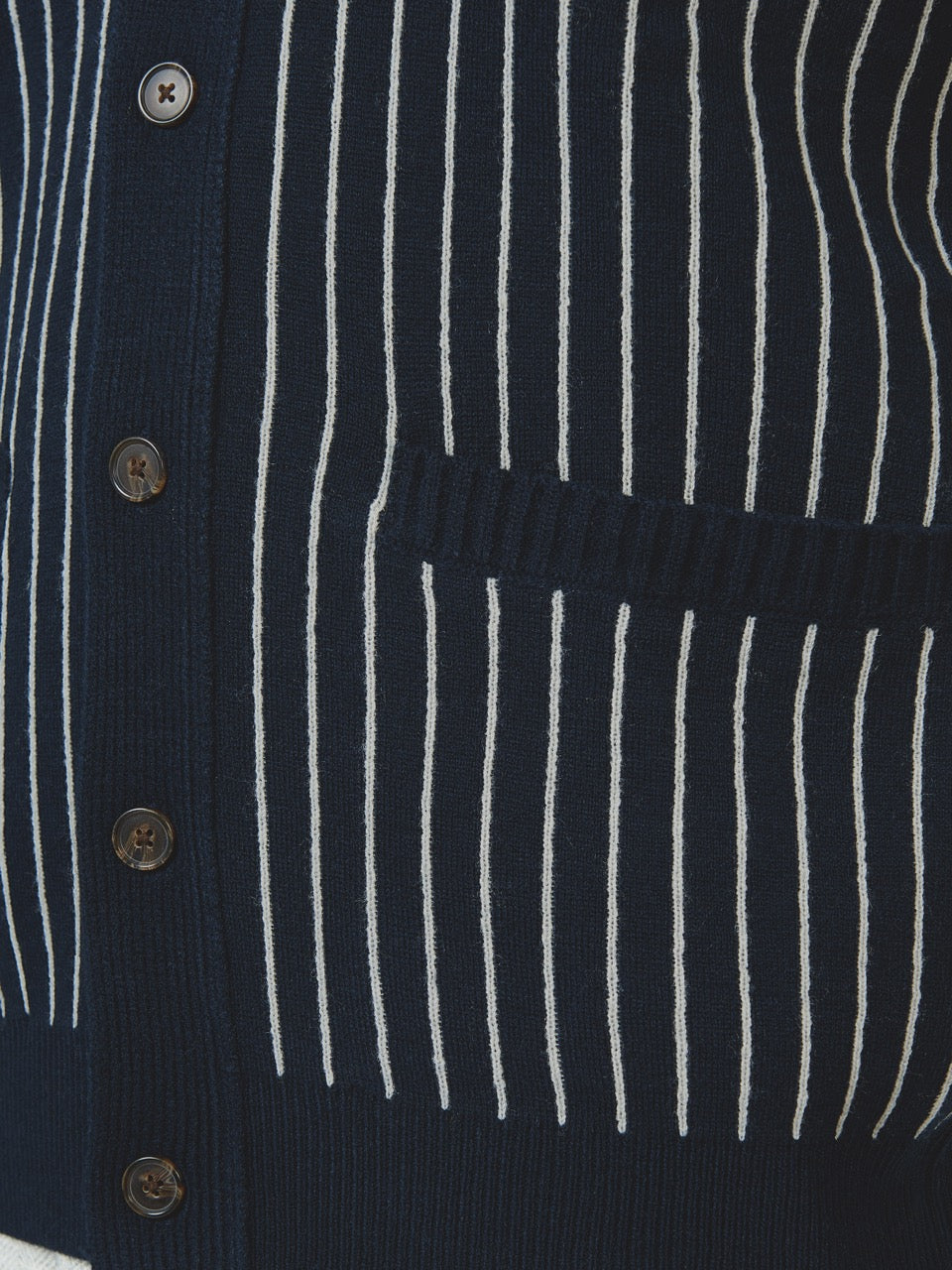 Navy Ben Sherman Jacquard Stripe Cardigan Knitwear | 374268-OEI