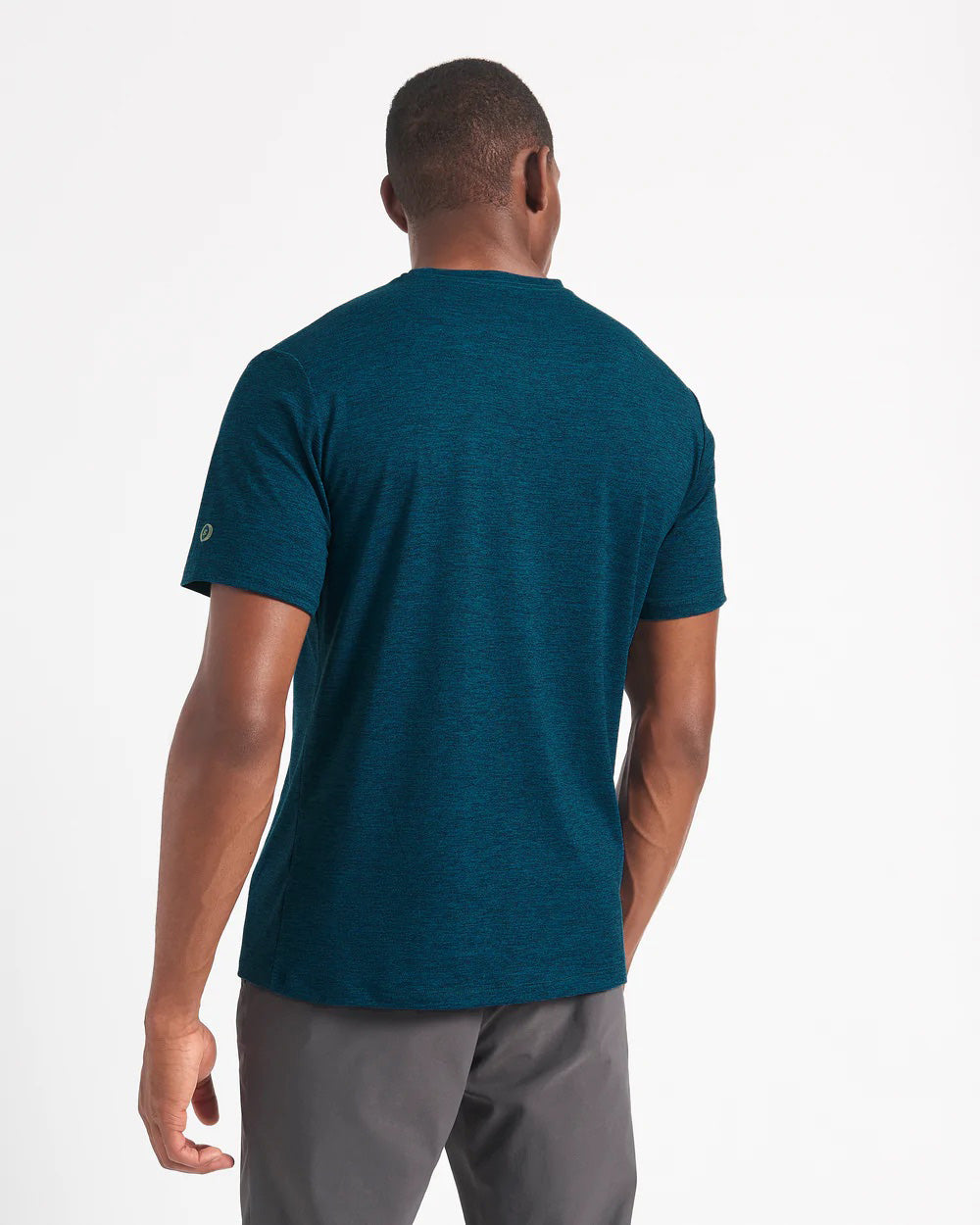 Navy Ben Sherman Performance Stretch Marl Heather T-Shirt | 964573-PWE