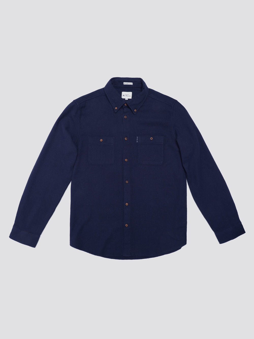 Navy Ben Sherman Signature Boucle Shirts | 275483-IWU