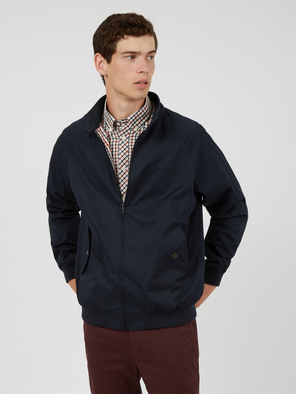 Navy Ben Sherman Signature Harrington Jackets | 708541-QLF