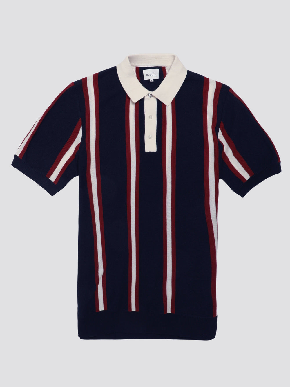 Navy Ben Sherman Signature Mod Rugby Knitwear | 279536-BZL