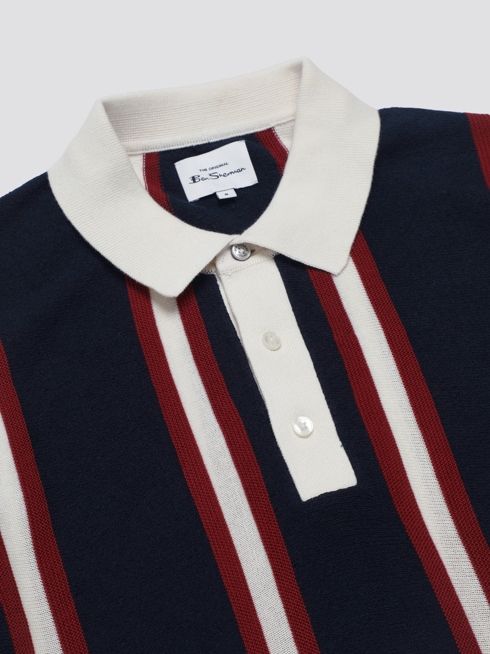 Navy Ben Sherman Signature Mod Rugby Knitwear | 279536-BZL