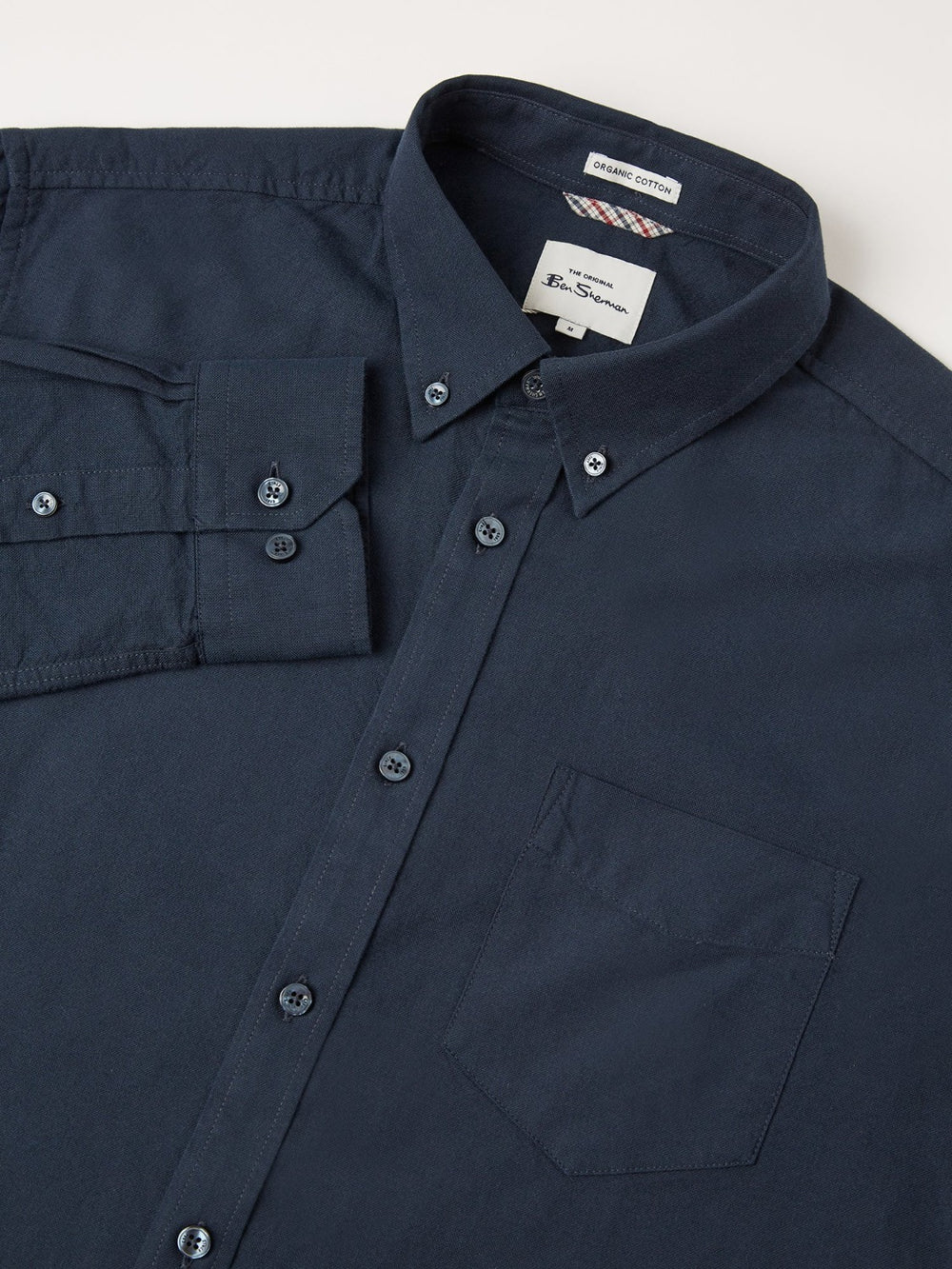 Navy Ben Sherman Signature Organic Oxford Shirts | 179360-NGE