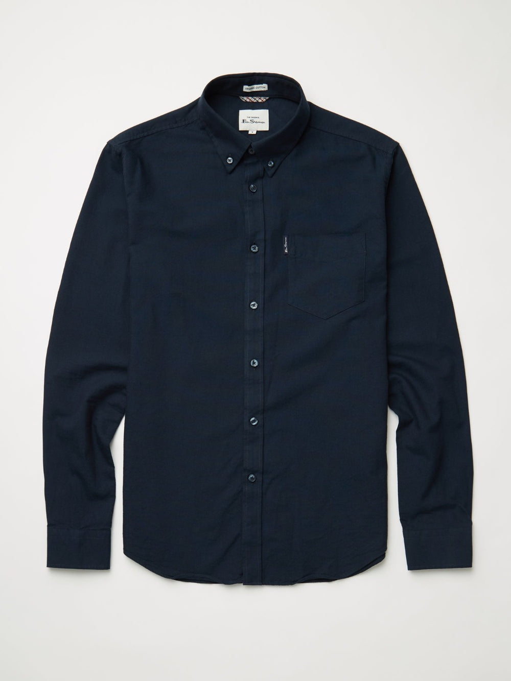 Navy Ben Sherman Signature Organic Oxford Shirts | 179360-NGE