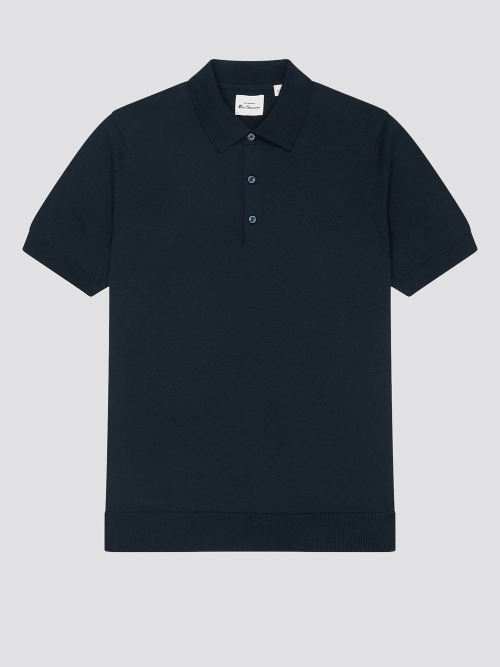 Navy Ben Sherman Signature Polo Neck Sweaters | 104597-BIS